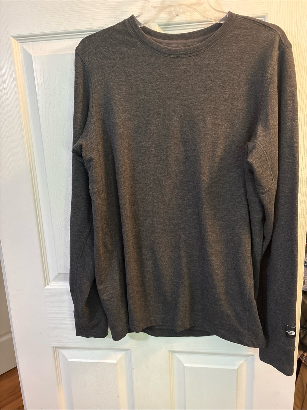 The North Face Men's Long-Sleeve Crewneck Shirt - Charcoal